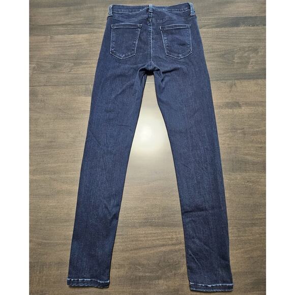 Women's Size 28 Just Black Denim Jeans Made In USA Mid Rise Skinny Stretch - Picture 2 of 8